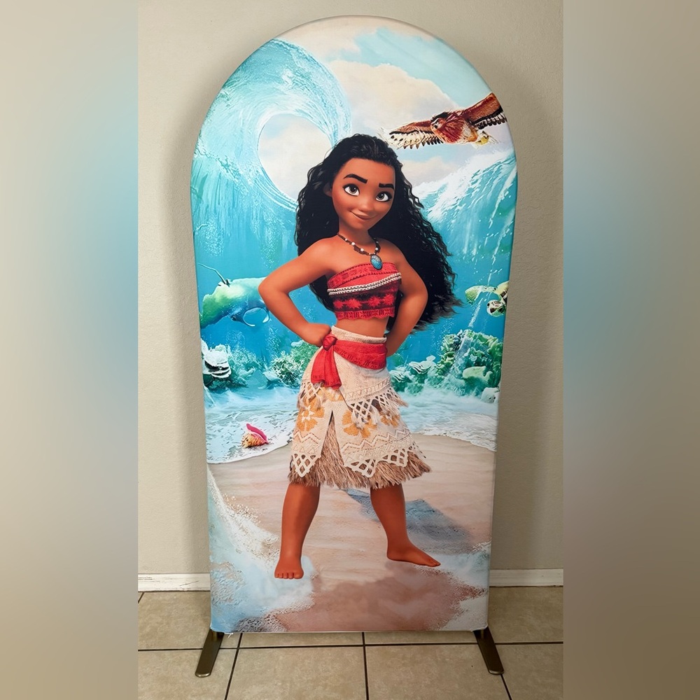 Moana Birthday Arch Backdrop Cover